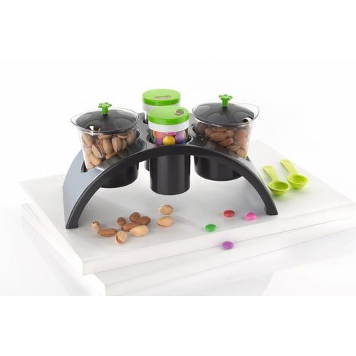Plastic Free Standing Spice Rack With Pickle Set, Packaging Type: Box