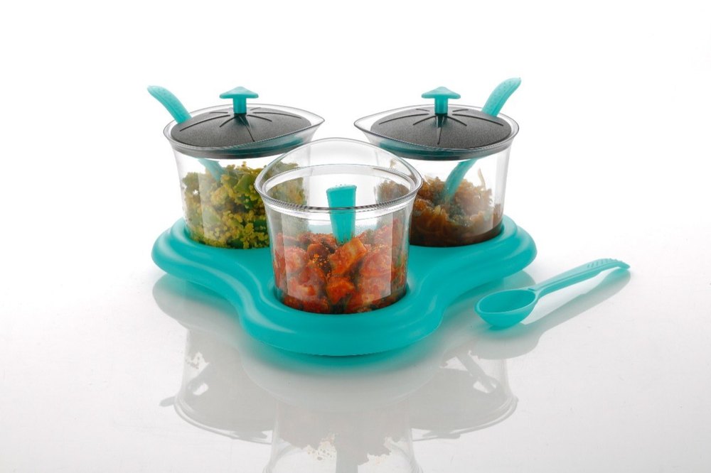 Multicolor Round 3pic dining set, For Kitchen Storage, Capacity: 0.200