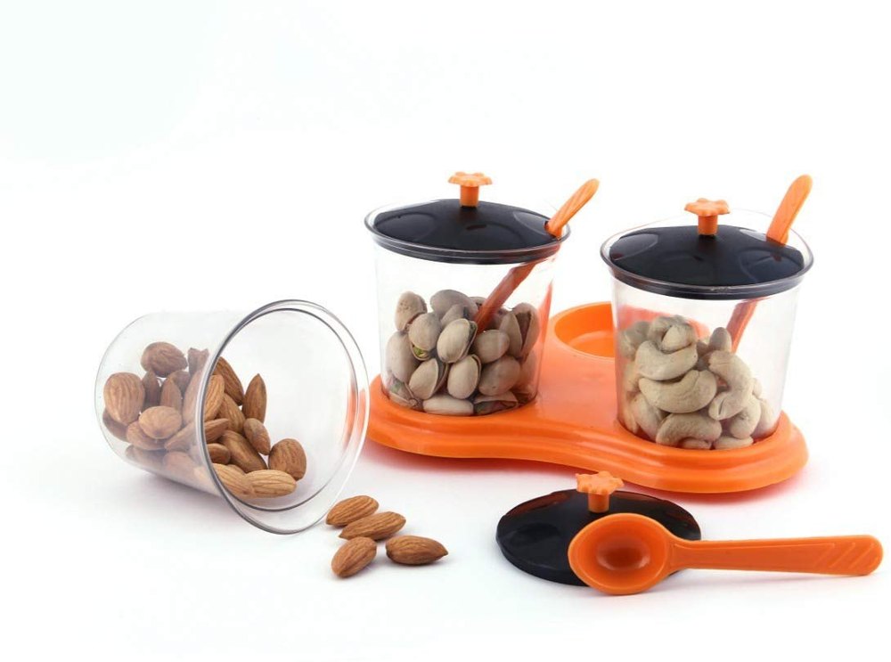 Plastic 3 Jar Pickle Set, For Home, Packaging Type: Box