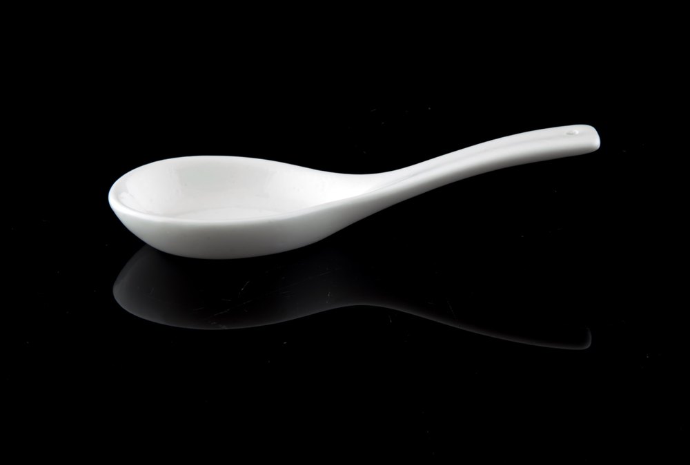 White Porcelain Soup Spoon