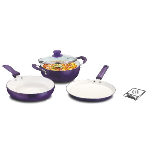 Blue 4 Pcs. Ceramic Coated Set, For Home