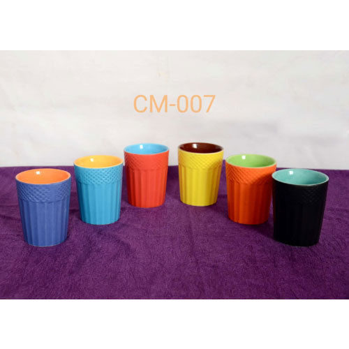 Color Matte Ceramic Tea Glass
