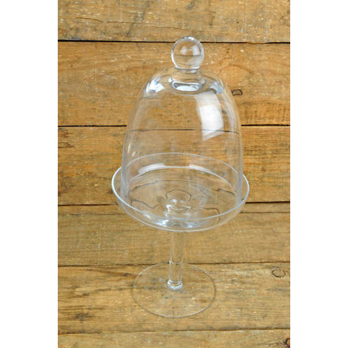 Clear Glass Krave Dessert Stand, For Bakeries, Size: 13 Inch Tall