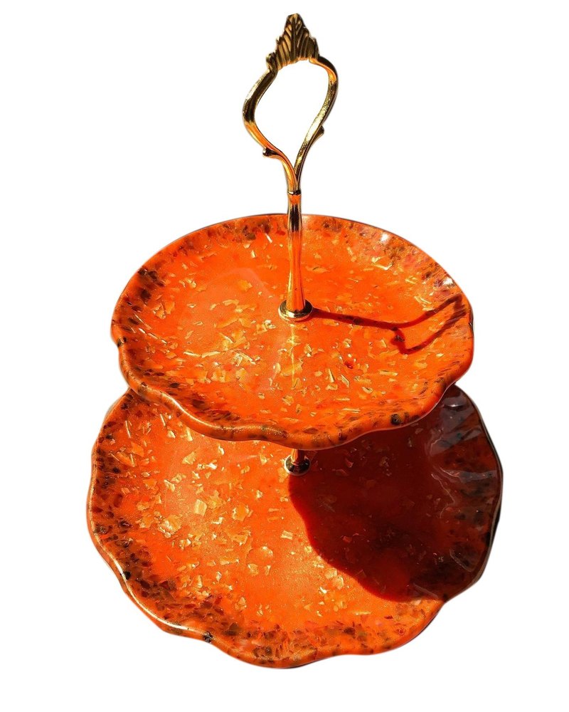 Orange Epoxy Resin Dessert Stand, Size/Dimension: 3feet, Shape: Round
