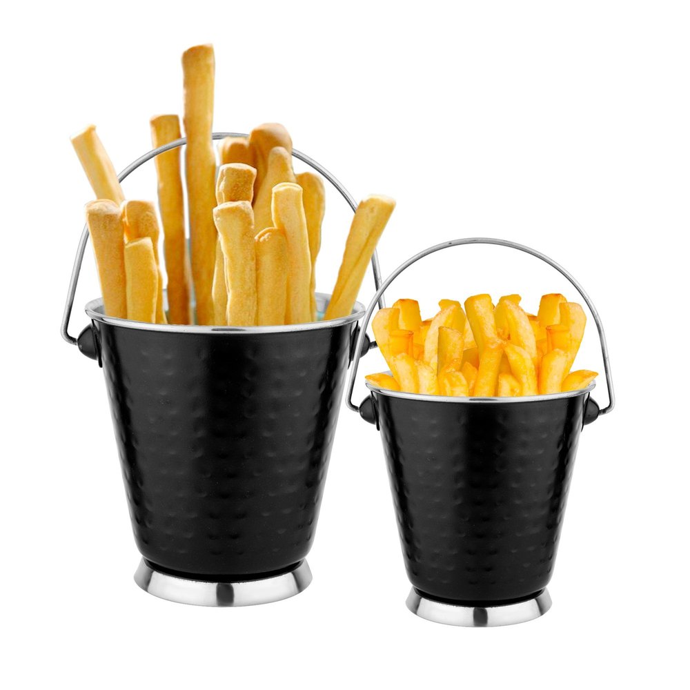 METINOX Stainless Steel FRENCH FRIES BUCKET BLACK, Packaging Type: Box Packing