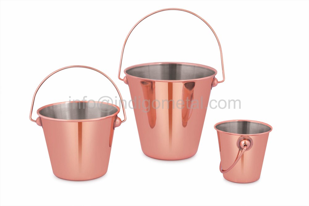Mirror Finish Silver Serving Bucket - Stainless Steel, Capacity: Standard