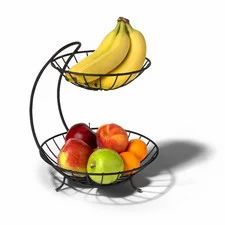 Stainless steel Silver Fruit Serving Basket, For Home