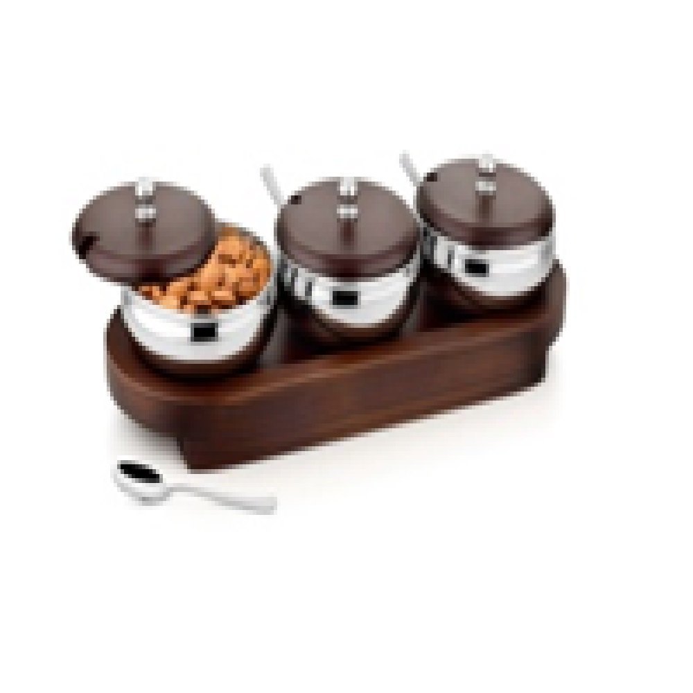 Condiment Set With LID, Model Name/Number: Mtsw Csw-03, Size: 34 X 13 X 8 cm