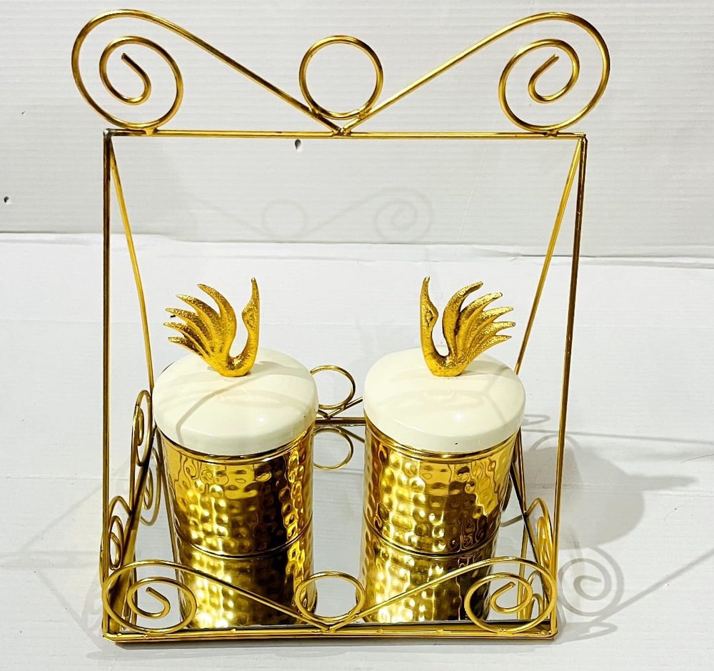 Silver Condiment set metal iron, Packaging Type: Box, Model Name/Number: ND01
