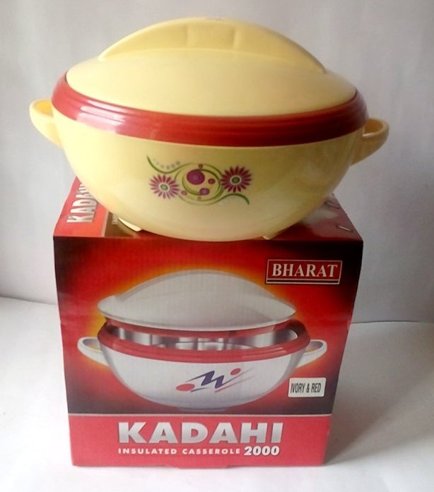 BHARAT Plastic Insulated Casserole Kadahi 2000, Model Name/Number: KADAHI-1500