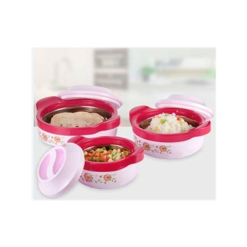 NGOR 3 Pieces Plastic Casserole Set, For Home