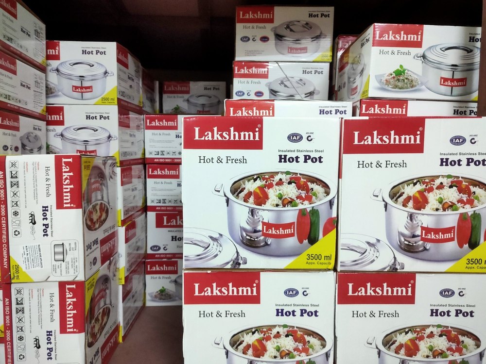 Lakshmi Silver 5000 Ml Hot Box, For Home