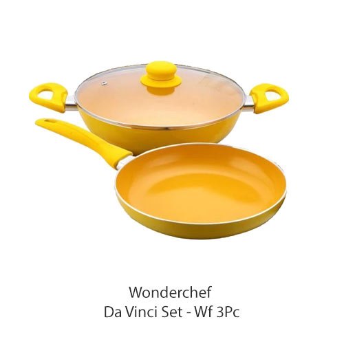 Aluminium 3 Pc Wonderchef Da Vinci Set, Size: 42.5x11.5x27.5cm