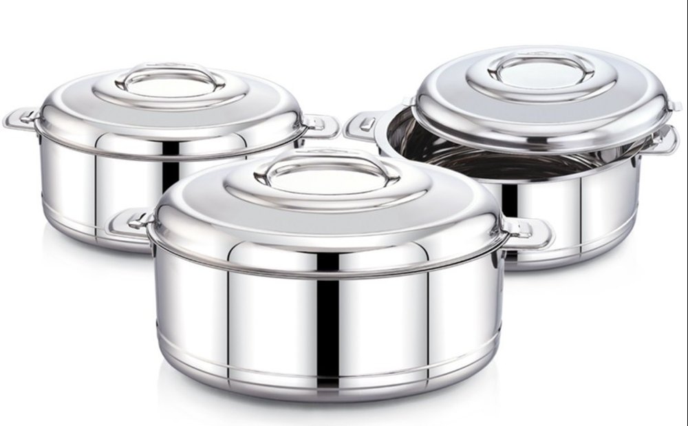 TWIN BIRDS STAINLESS STEEL Helio Serving Dish Dish Casserole 1000ML, For Home/Hotel/Restaurant, Packaging Type: Box