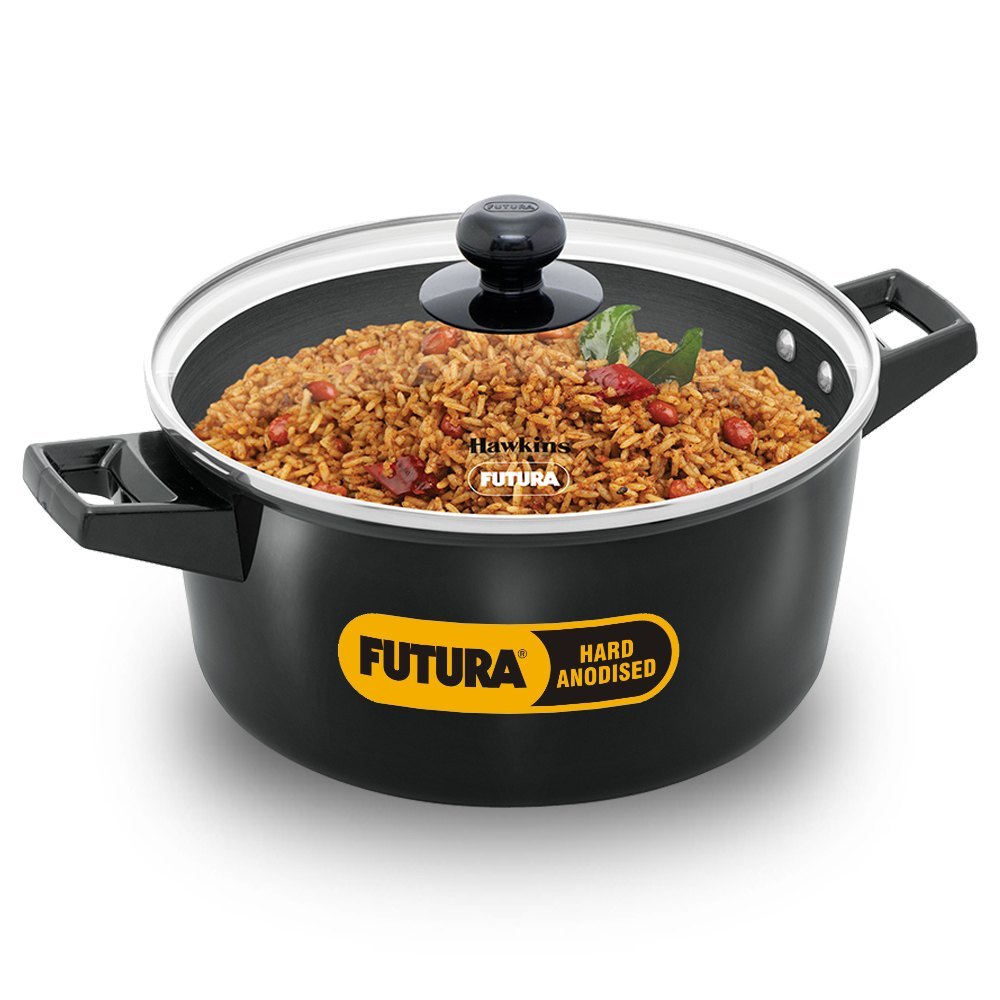 Polished Black Hawkins Futura 4 Litre Cook Serve Casserole