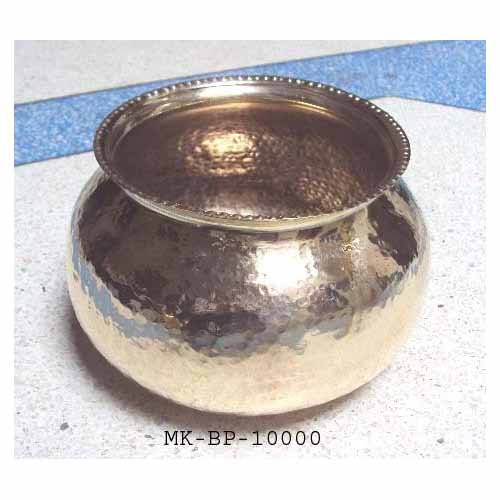 Polished Brass Pot, Size: Standard