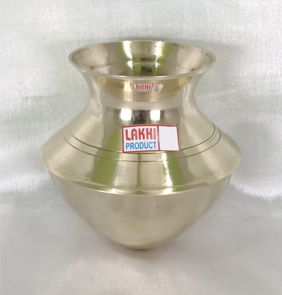 Polished Brass Pot for Gangajal, Lutiya Nokdar, Brass Pot, Size: 100 Ml