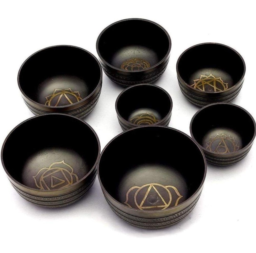 Brass Chakara Bowl Set Of 7 PCS, Round
