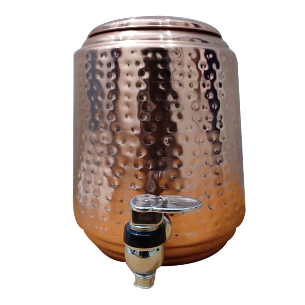 Golden 5 Litre Hammered Brass Water Pot