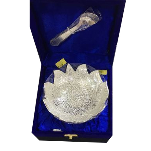 ZS Handicrafts Silver Plated Brass Bowl Set