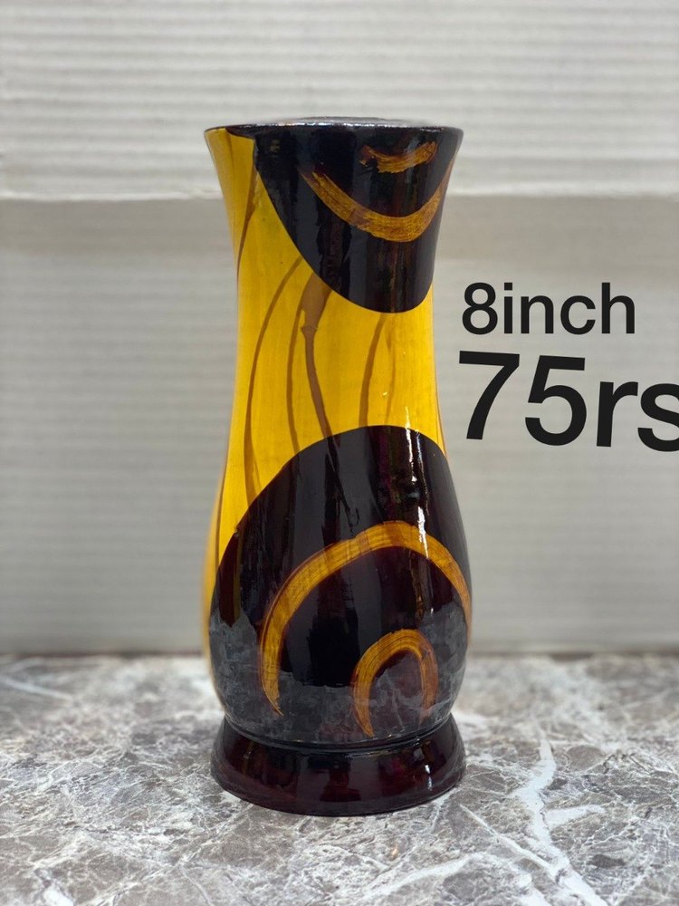Brown wooden 8 Inch Matka Surahi, For Home