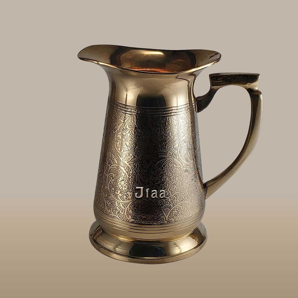 Brass Hotel Etching Pitcher