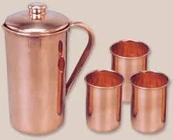 Brass Jug And Glass Set