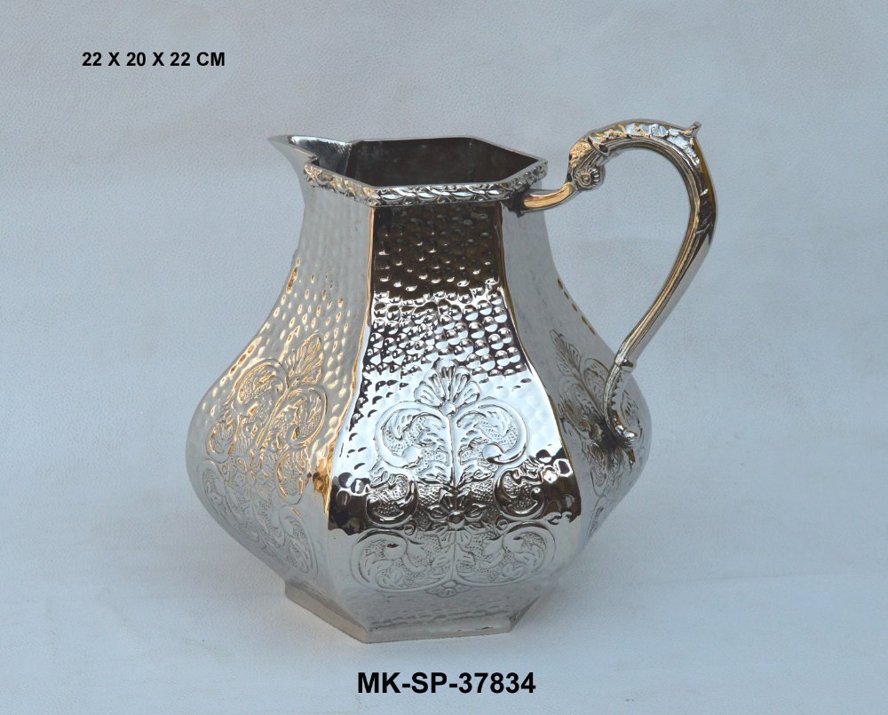 Brass Silver Plated Jug, Model Name/Number: MK-SP-37834