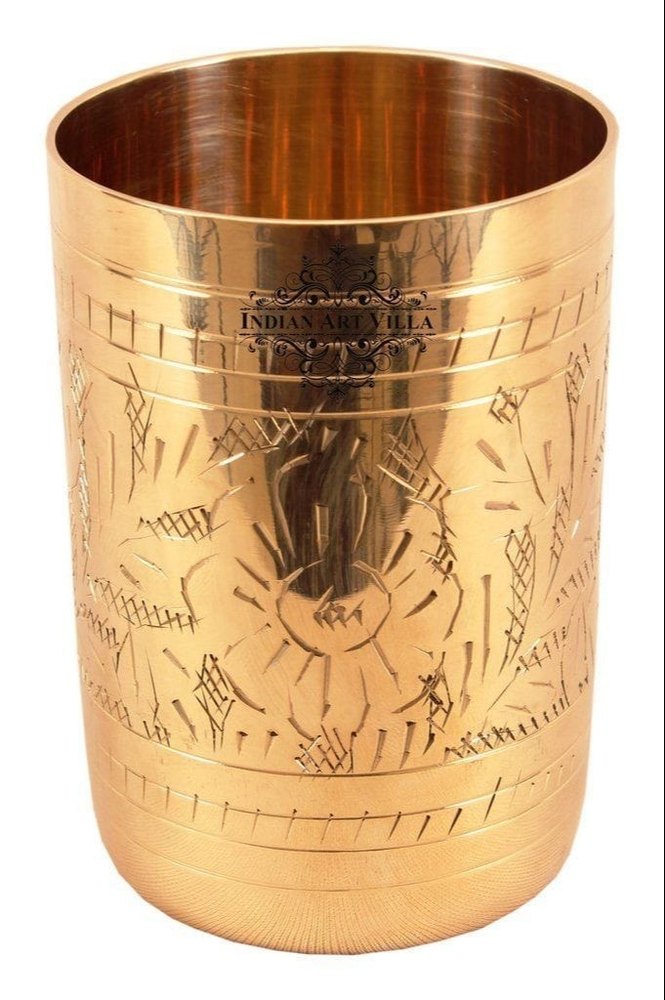 200ml Brass Glass, For Home, Shape: Cylindrical