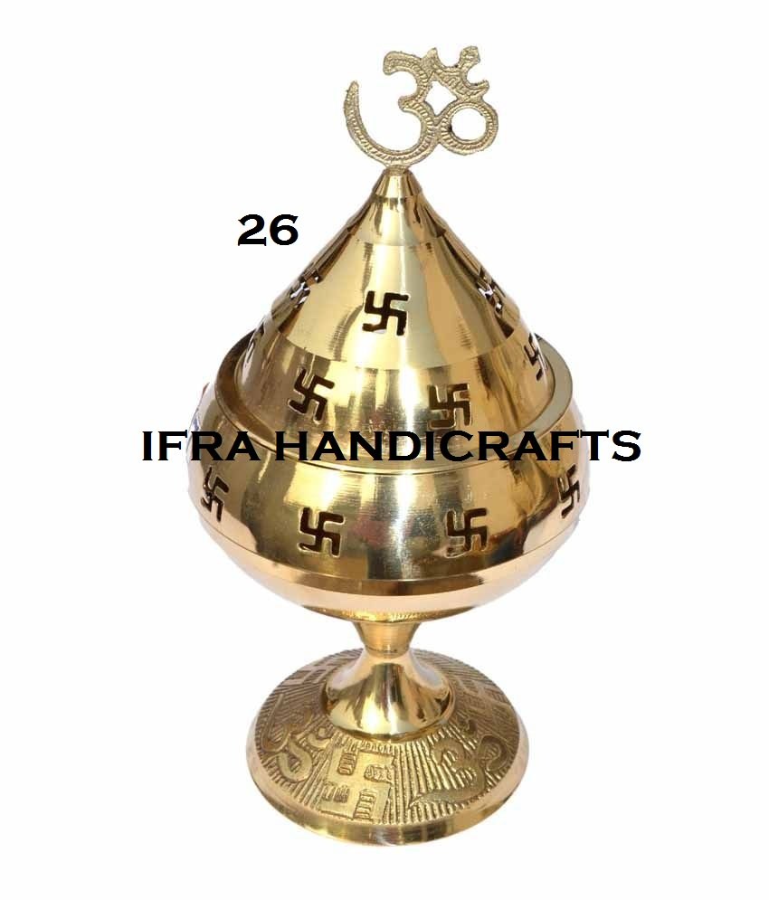 Polished Golden Brass Om Goblet