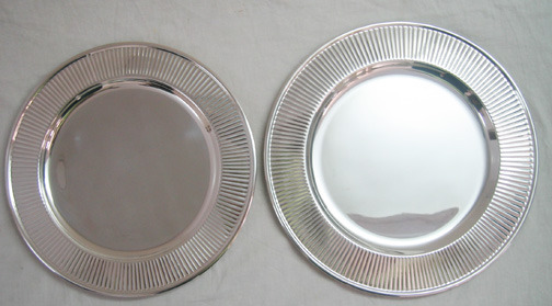 Wedding Charger In Brass Gold & Silver Finishes, Shape: Round, Size: 33 Cms