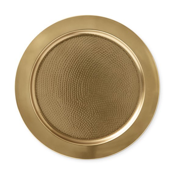 Sarwat International Polished Pure Brass Charger Plate
