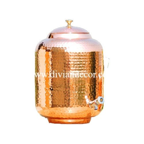 Pure Copper Hammered Water Tank, For Home