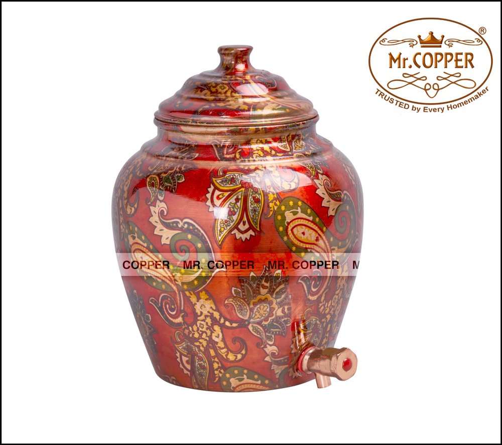 Mr.Copper Copper Printed Water Dispenser, For Home