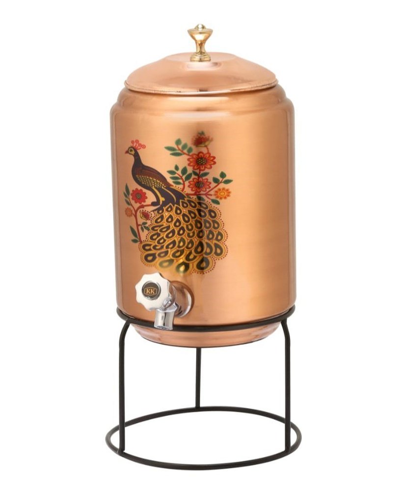 Water printed copper tank peacock, For Home