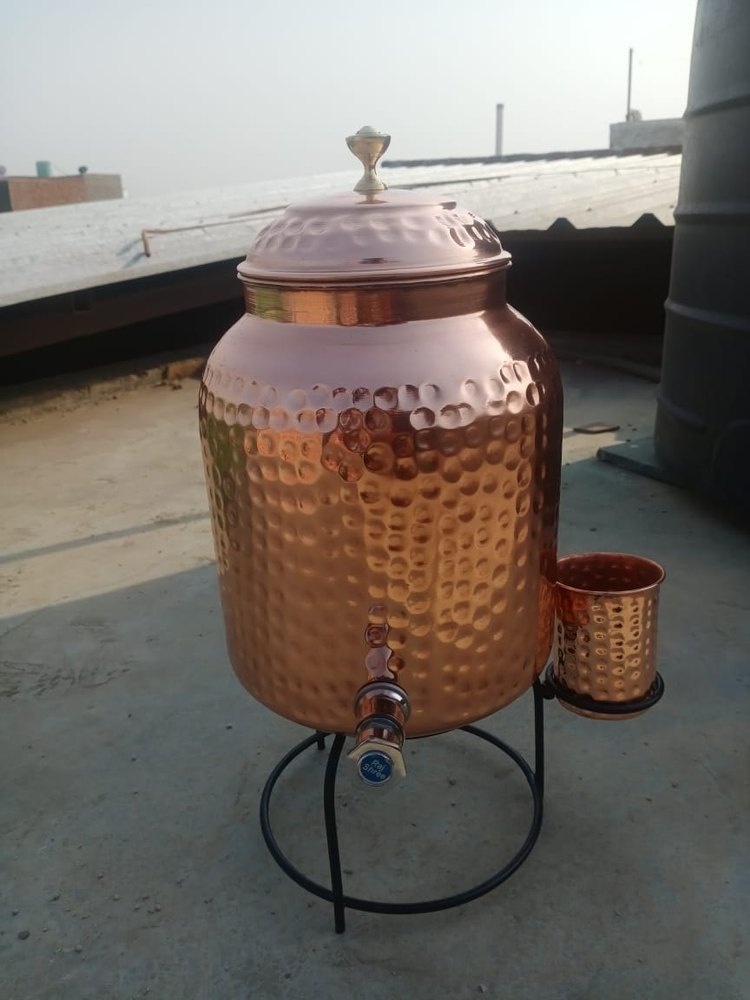 Copper Water Tank with Glass, Size: 8 Ltr