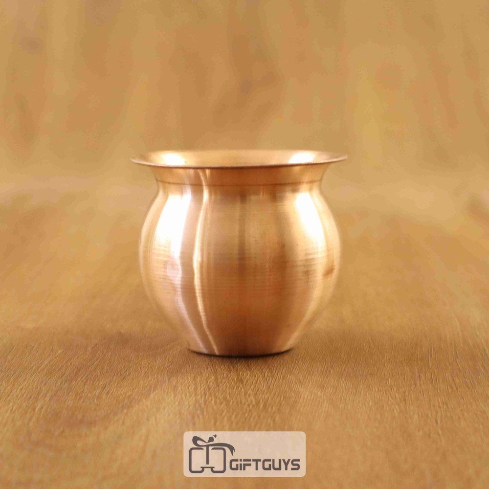 Plain Round Copper Lota, For Pooja, Size: 2.7 Height X 3 Diameter