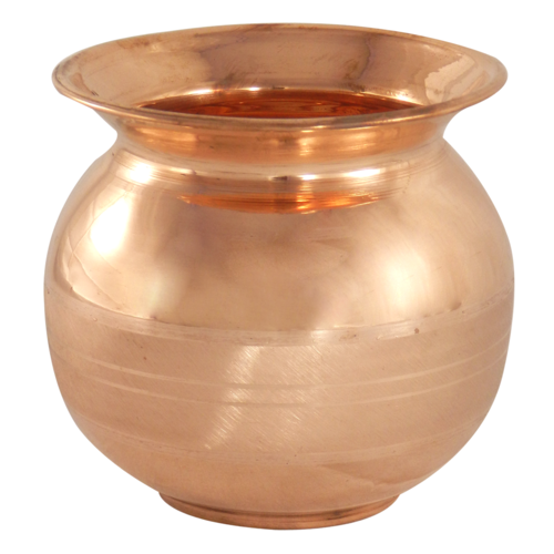 Plain Copper Pooja Lota, For Home, Temple, Capacity: 200-250 Ml