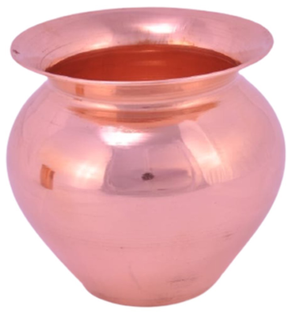Plain Round 450ml Copper Lota, For Home