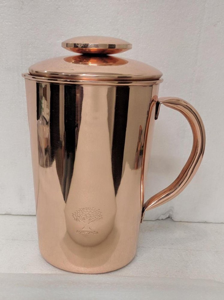 Reddish Brown Plain Copper Jugs, For Home, Hotel etc