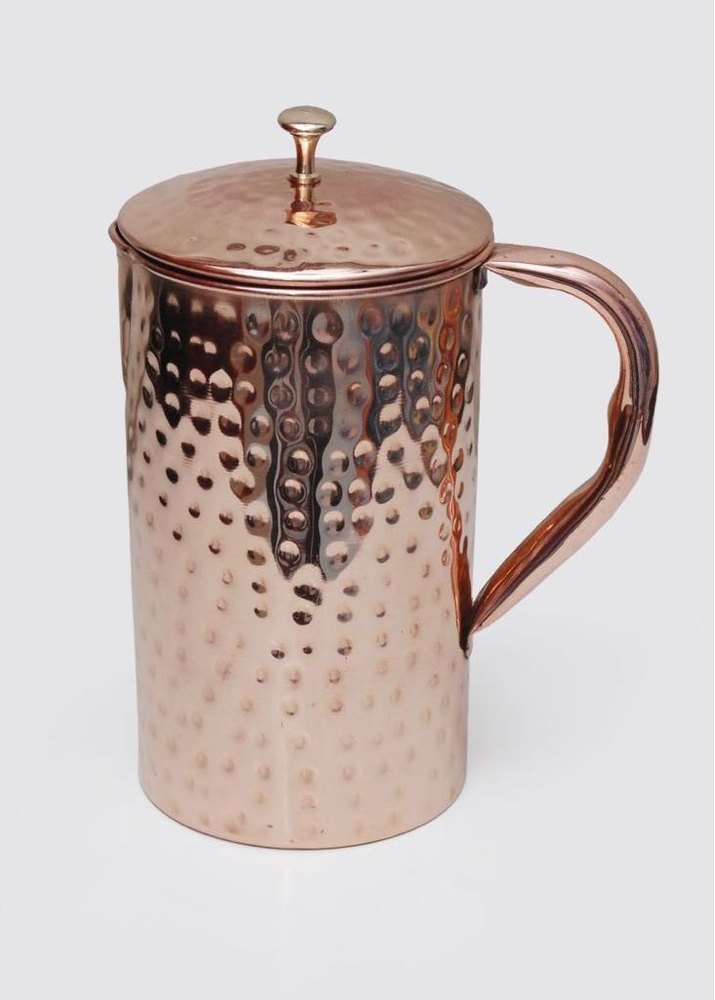 Copper Hammered Jug, Packaging Type: Box