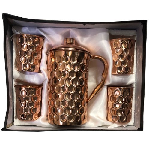 Diamond Copper Jug Set, Packaging Type: Box