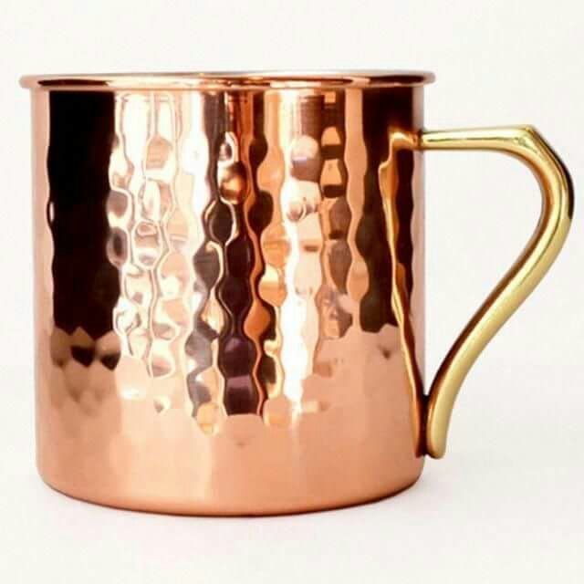 Hammered Cylindrical Copper Cup, For Home, Capacity: 300ml