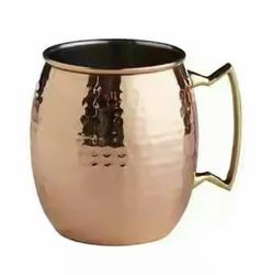 Handcrafted Copper Mugs, Size: 9.5 Cm 16oz