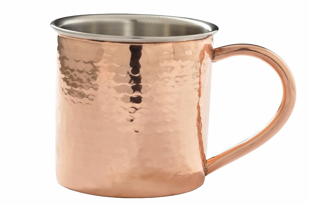 Double-Wall Hammered Moscow Mule Mug, Size: W 6 X D 6 X H 3.5