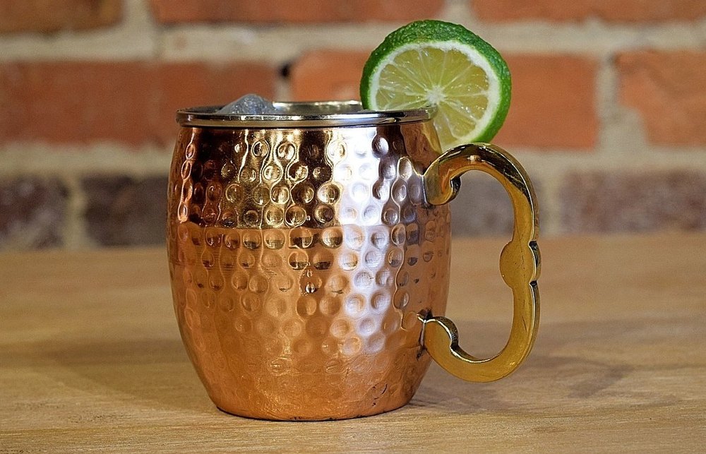 Dios Barrel Moscow Mule Copper Mug With Brass Handle