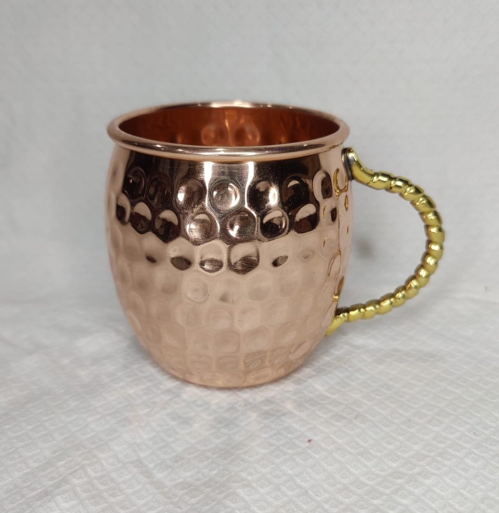 Barrel Hammered Copper Moscow Mule Mug, For Home, Size: 16OZ