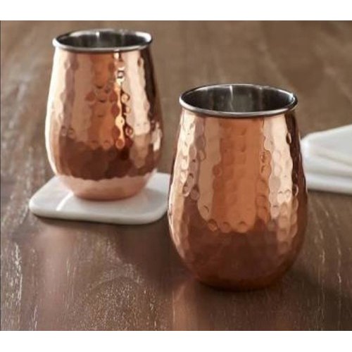 Drink Bar Copper Mugs With Inside Steel, 2, Packaging Type: Shrink
