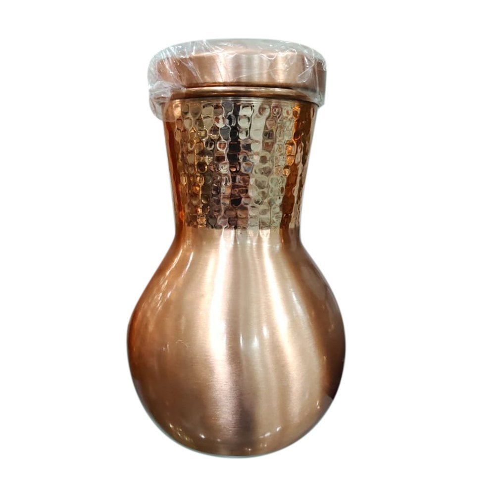 Round Copper Hammered Sugar Pot, For Hotel, Capacity: 1.5 Liter