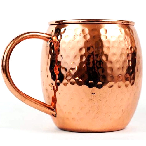 Hammered Copper Barrel Mug